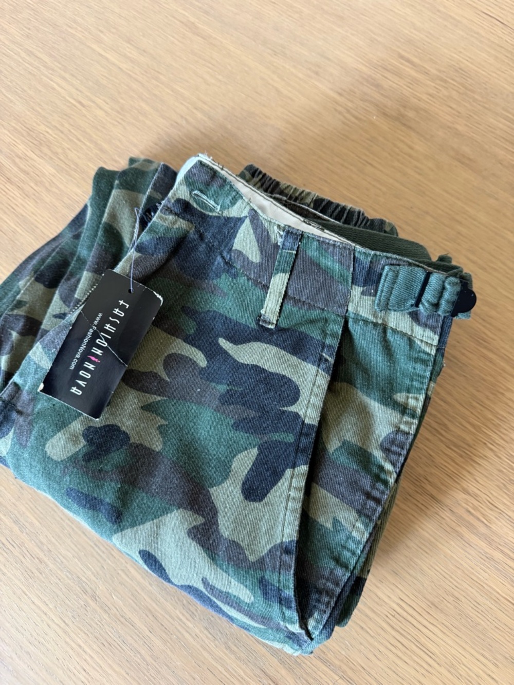 Camo Cargo Pants - Green Woodland Print - Picture 3 of 3